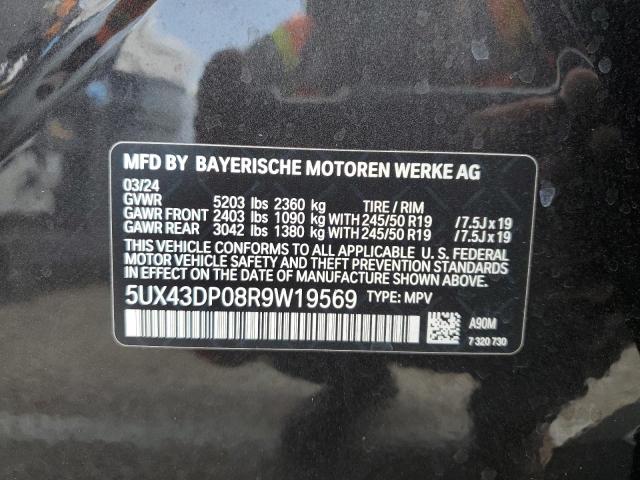 2024 BMW X3 Sdrive30I VIN: 5UX43DP08R9W19569 Lot: 55870544