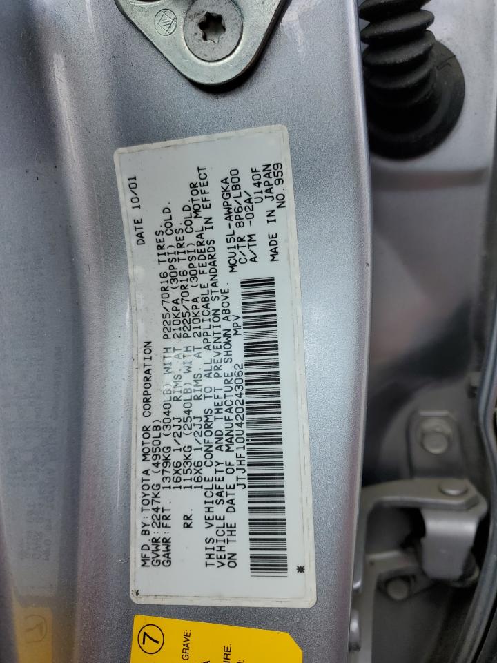 JTJHF10U420243062 2002 Lexus Rx 300