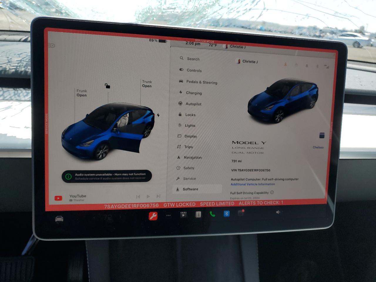 7SAYGDEE1RF006756 2024 Tesla Model Y