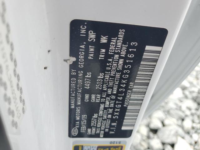 2019 Kia Optima Lx VIN: 5XXGT4L34KG351613 Lot: 54167734