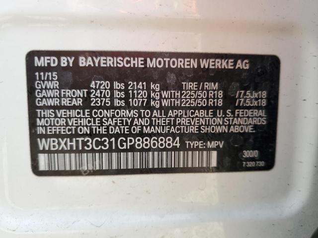 VIN WBXHT3C31GP886884 2016 BMW X1, Xdrive28I no.14