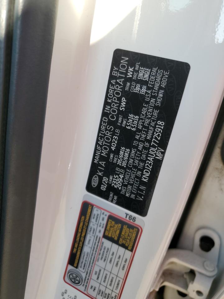 KNDJ23AU0L7725918 2020 Kia Soul Lx