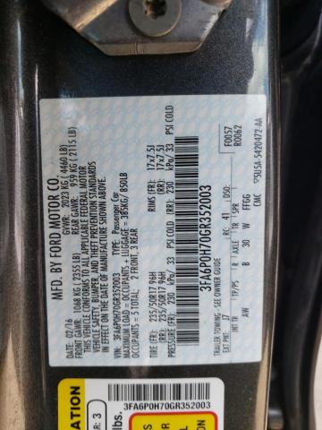 VIN 3FA6P0H70GR352003 2016 Ford Fusion, SE no.12