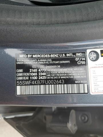 55SWF4KB7FU002643 2015 MERCEDES-BENZ C CLASS - Image 12