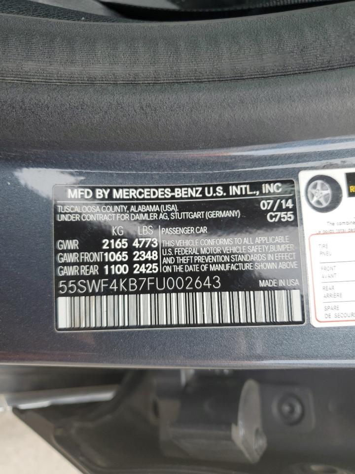 55SWF4KB7FU002643 2015 Mercedes-Benz C 300 4Matic