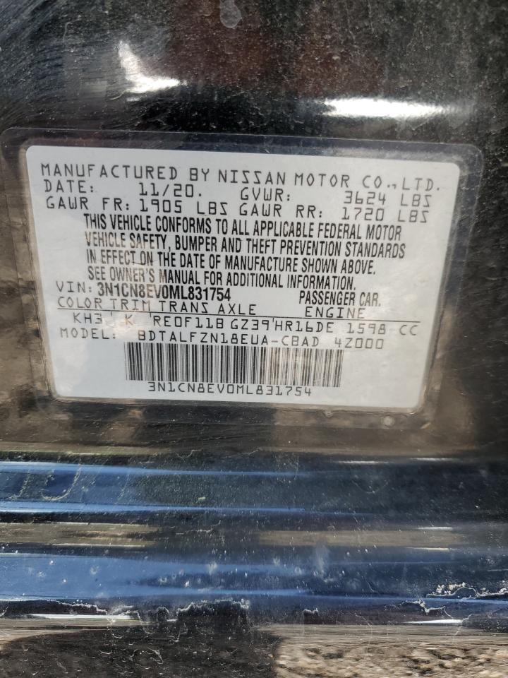 3N1CN8EV0ML831754 2021 Nissan Versa Sv