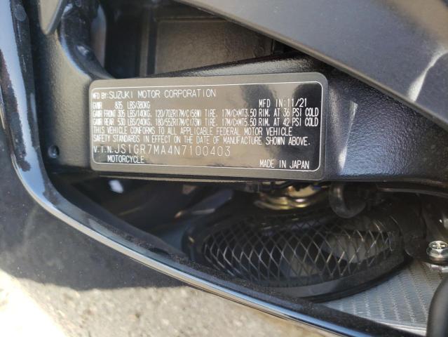 2022 SUZUKI GSX-R750 - JS1GR7MA4N7100403
