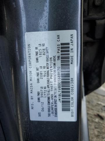 2012 Mazda 3 I VIN: JM1BL1V80C1689170 Lot: 55391554