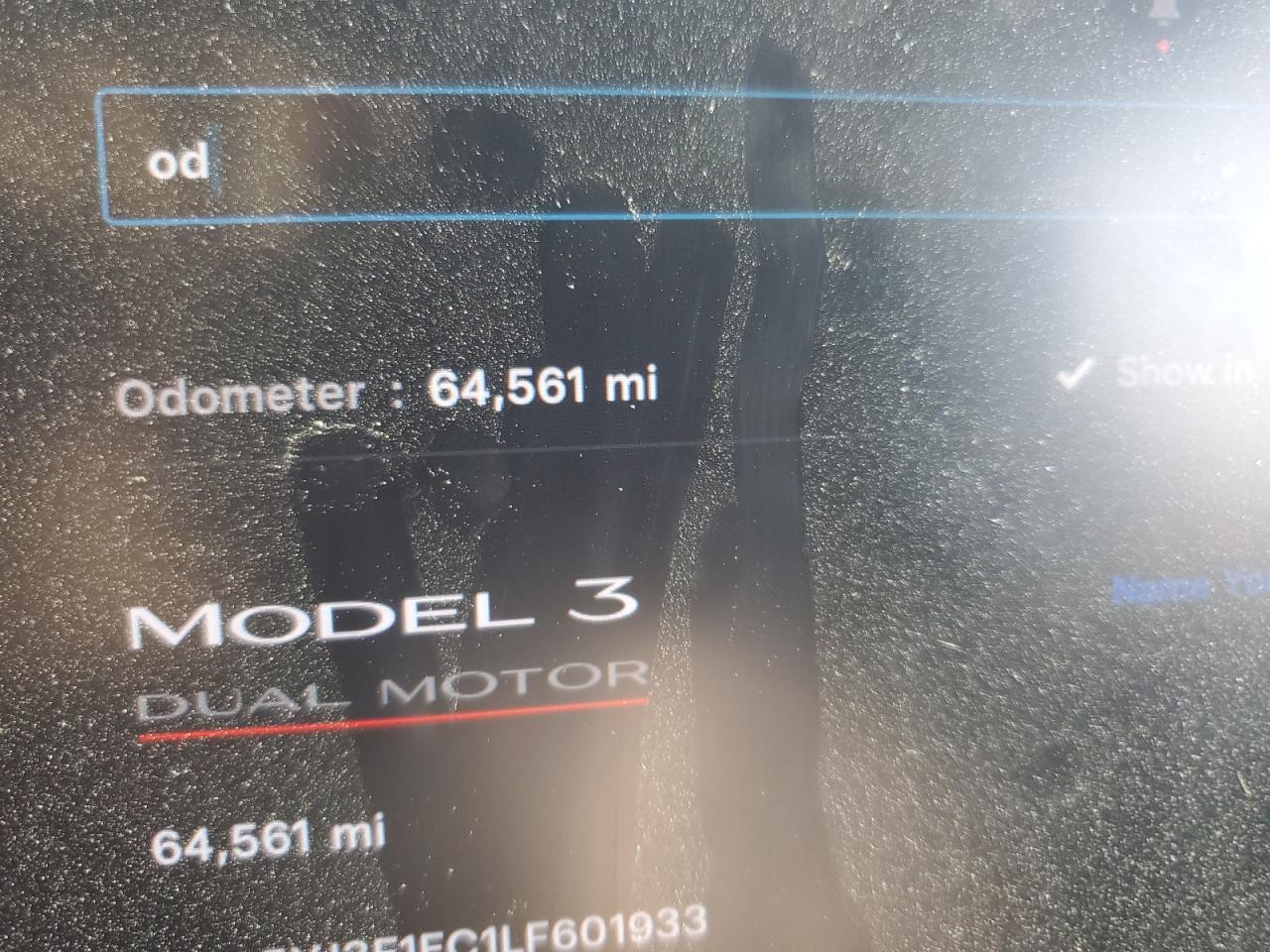 5YJ3E1EC1LF601933 2020 Tesla Model 3