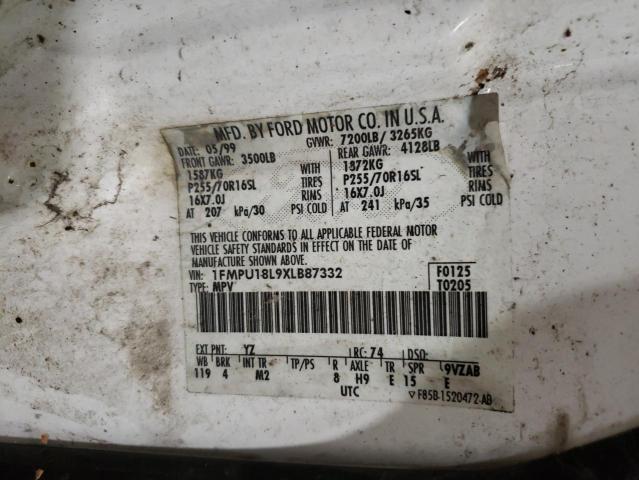 1999 Ford Expedition VIN: 1FMPU18L9XLB87332 Lot: 56716074