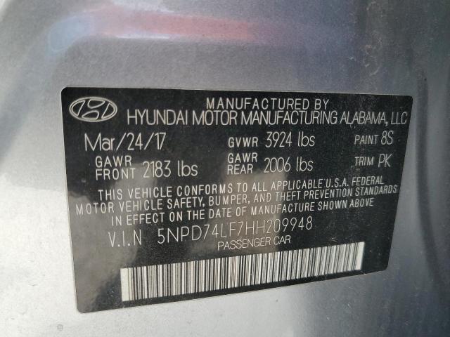 2017 HYUNDAI ELANTRA SE - 5NPD74LF7HH209948