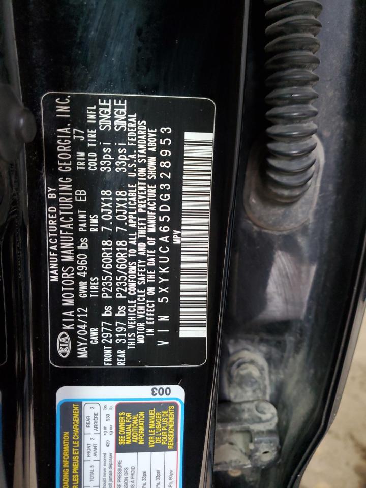 5XYKUCA65DG328953 2013 Kia Sorento Ex