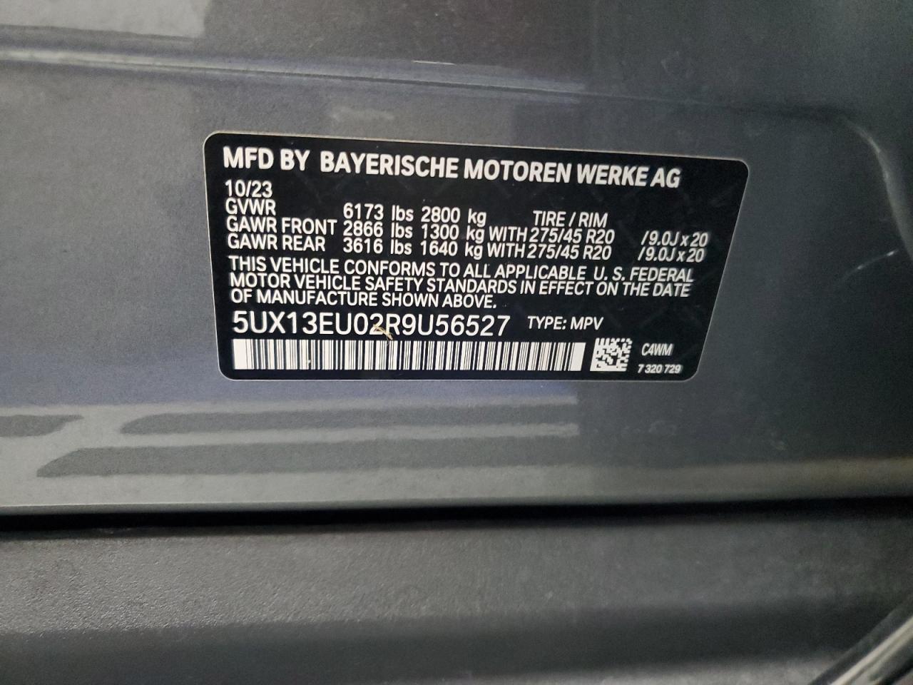 5UX13EU02R9U56527 2024 BMW X5 Sdrive 40I