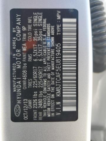 2014 Hyundai Tucson Gls VIN: KM8JTCAF5EU819405 Lot: 56384534