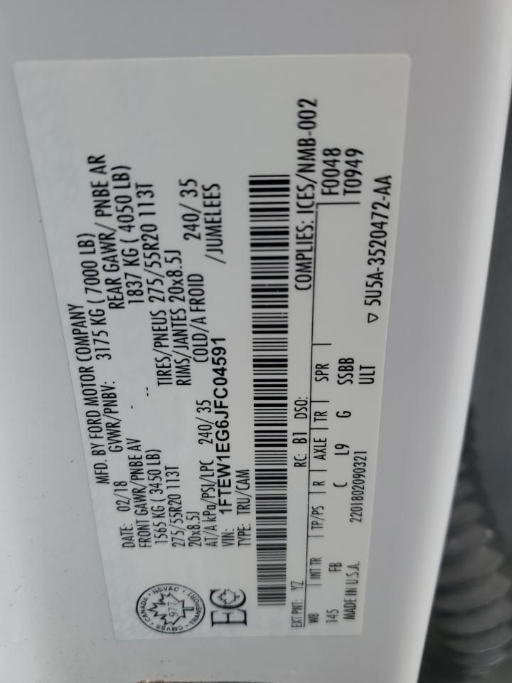 1FTEW1EG6JFC04591 2018 Ford F150 Supercrew