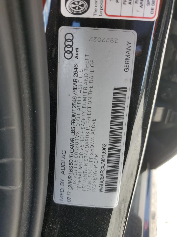 WAUC8AFCXJN019962 2018 Audi A6 Premium