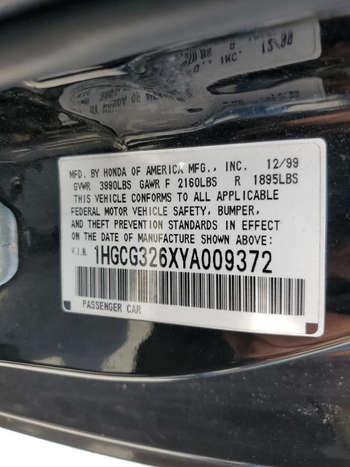 1HGCG326XYA009372 2000 Honda Accord Lx