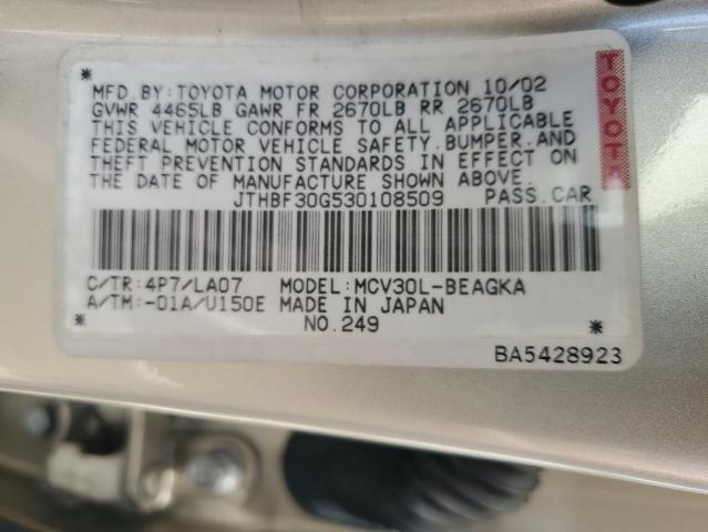 2003 Lexus Es 300 VIN: JTHBF30G530108509 Lot: 56640574