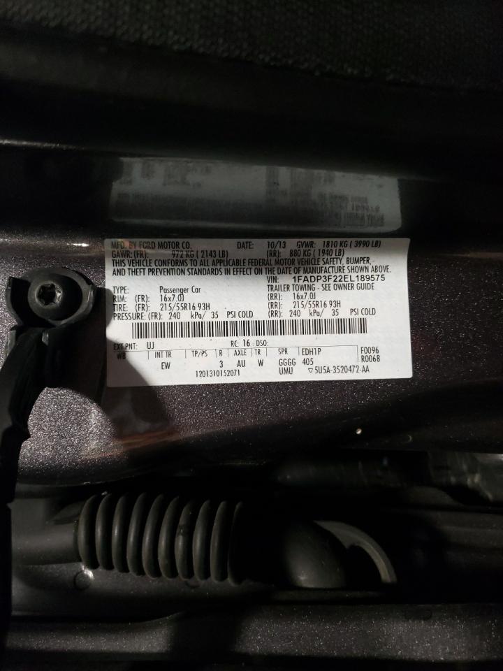 1FADP3F22EL189575 2014 Ford Focus Se