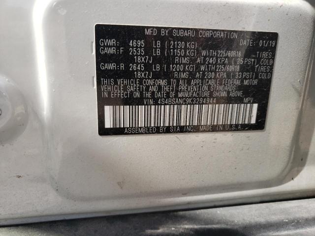 2019 Subaru Outback 2.5I Limited VIN: 4S4BSANC9K3294944 Lot: 56721574