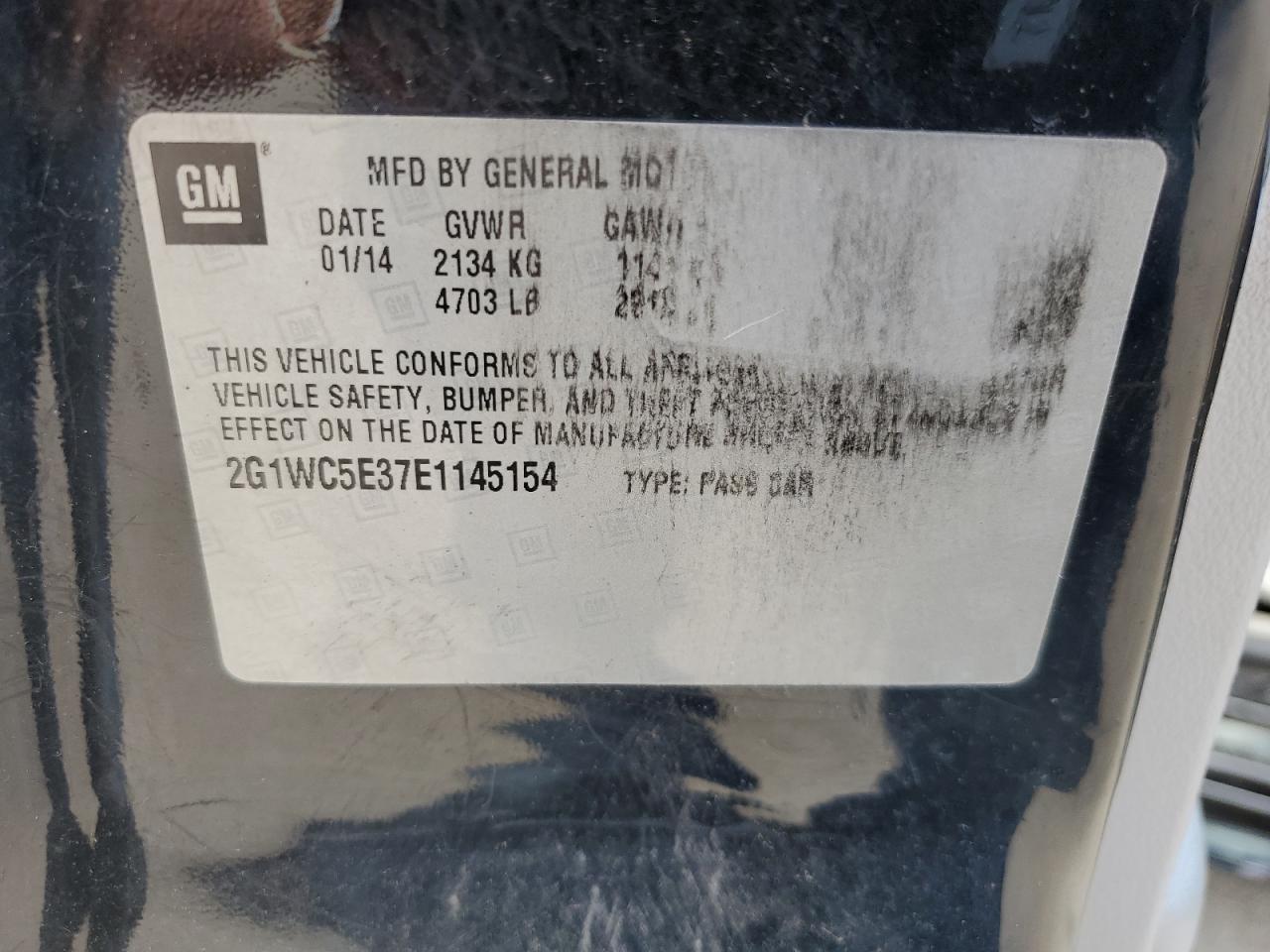 2G1WC5E37E1145154 2014 Chevrolet Impala Limited Ltz