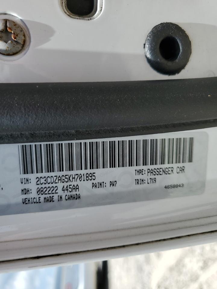 2C3CDZAG5KH701895 2019 Dodge Challenger Sxt