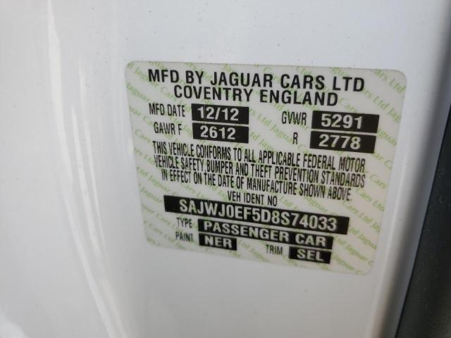 2013 Jaguar Xf VIN: SAJWJ0EF5D8S74033 Lot: 54764564