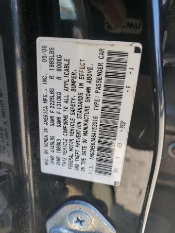 2006 Honda Accord Se VIN: 1HGCM56346A153016 Lot: 53318814