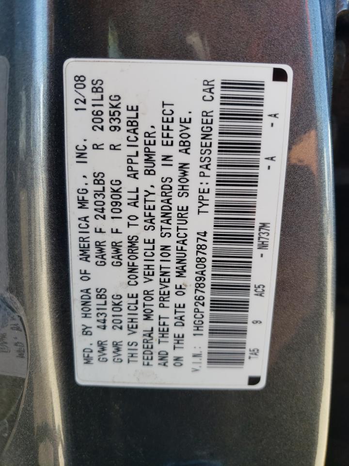 1HGCP26789A087874 2009 Honda Accord Ex