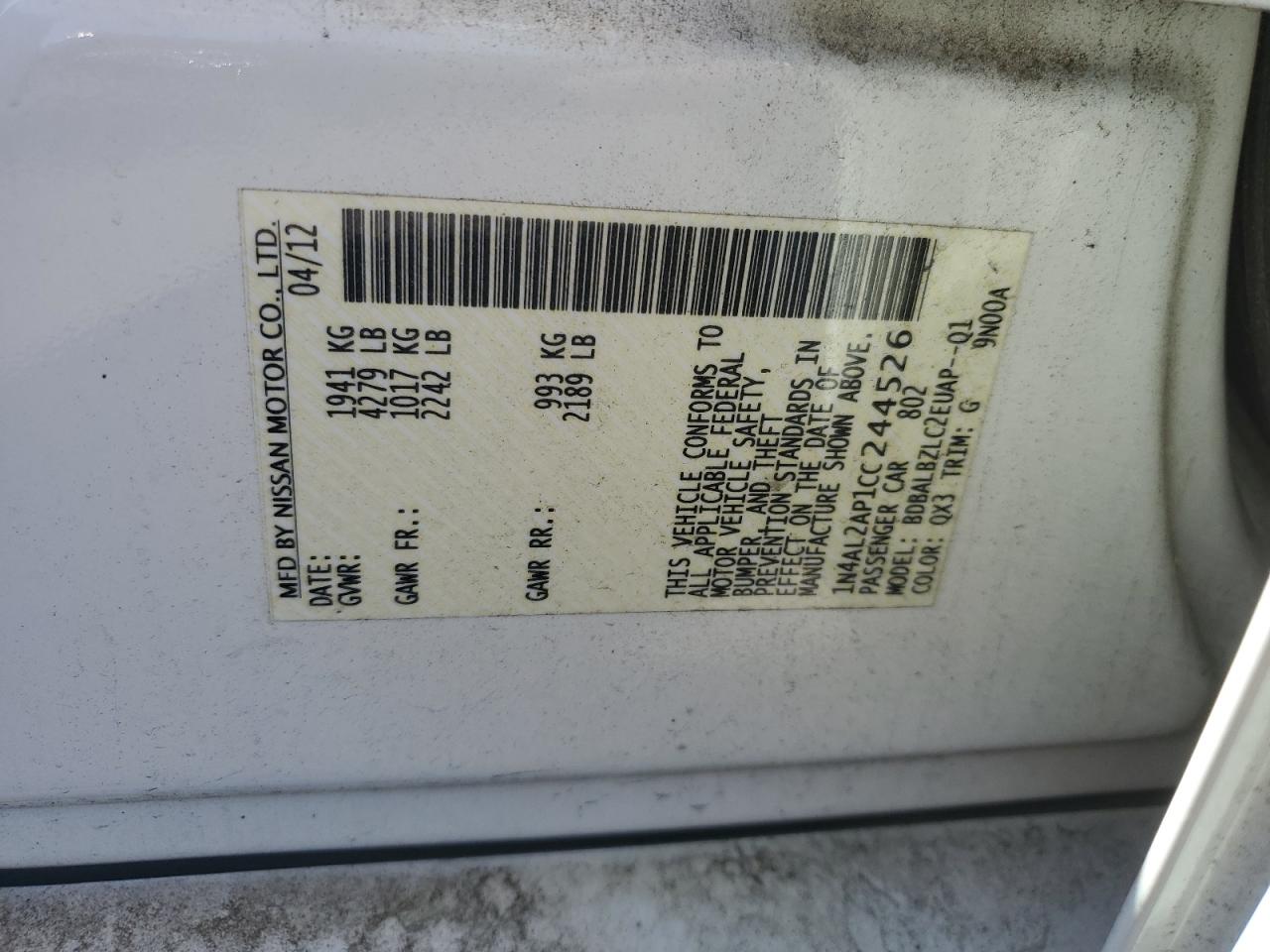 1N4AL2AP1CC244526 2012 Nissan Altima Base