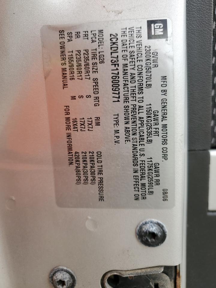 2CKDL73F176009771 2007 Pontiac Torrent