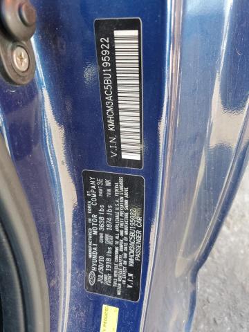 2011 Hyundai Accent Gl VIN: KMHCM3AC5BU195922 Lot: 53058544