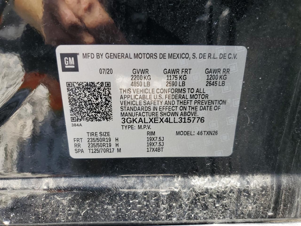 3GKALXEX4LL315776 2020 GMC Terrain Denali