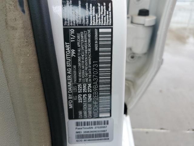 2011 Mercedes-Benz E 350 Bluetec VIN: WDDHF2EB9BA370731 Lot: 54498474