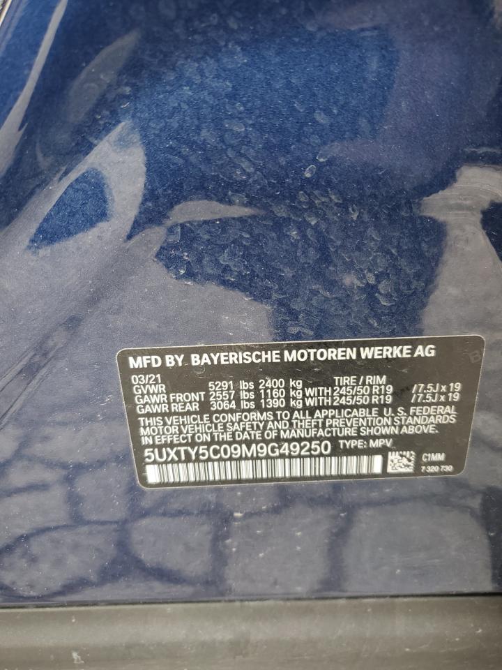 5UXTY5C09M9G49250 2021 BMW X3 xDrive30I