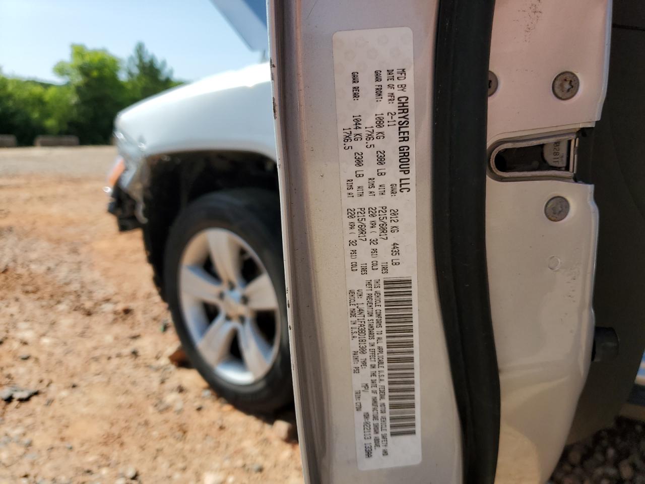 1J4NT1FA3BD181300 2011 Jeep Compass Sport