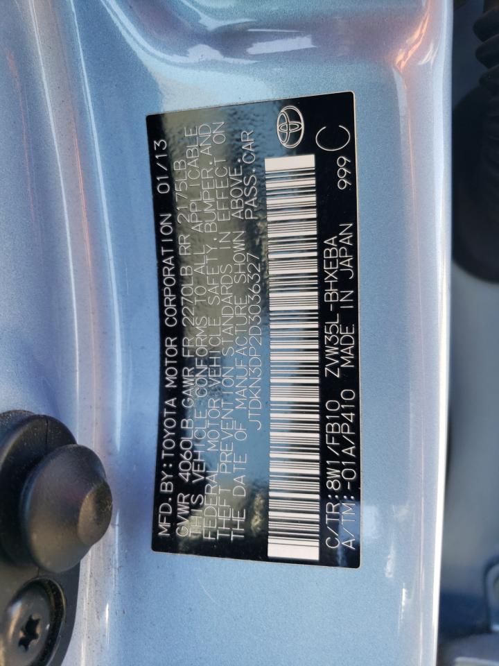 JTDKN3DP2D3036327 2013 Toyota Prius Plug-In