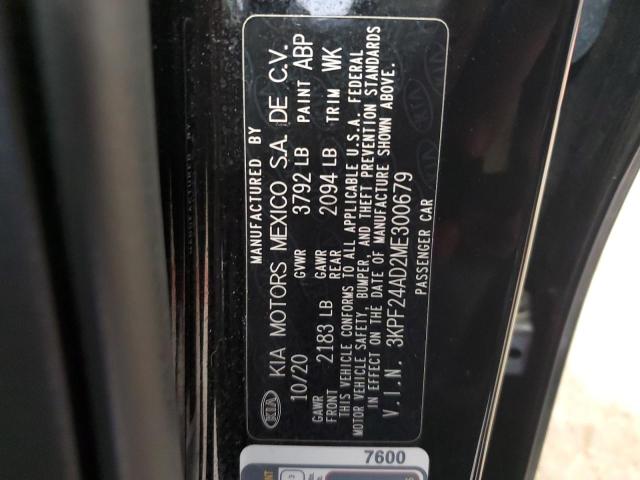 2021 Kia Forte Fe VIN: 3KPF24AD2ME300679 Lot: 54043704