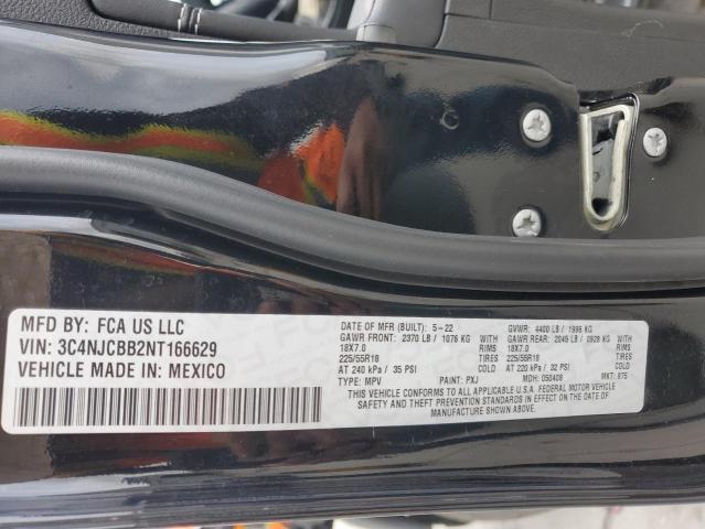 2022 Jeep Compass Latitude VIN: 3C4NJCBB2NT166629 Lot: 56847194