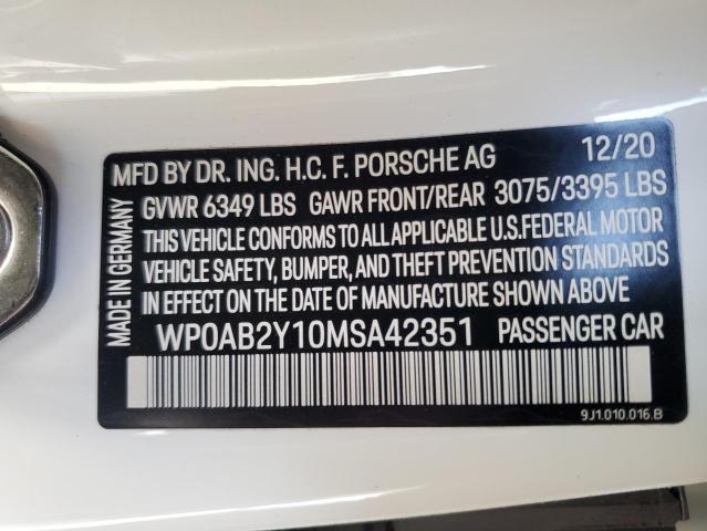 2021 PORSCHE TAYCAN 4S - WP0AB2Y10MSA42351
