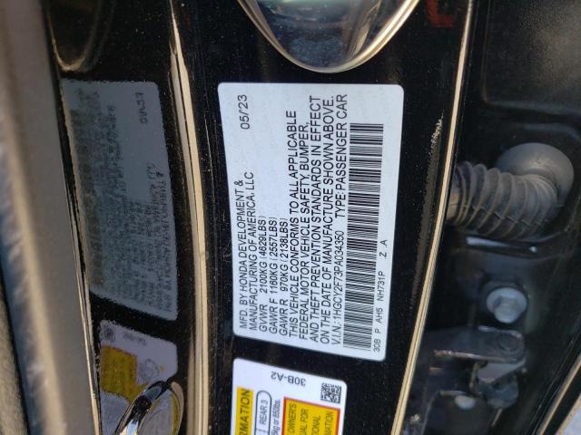 2023 Honda Accord Hybrid Sport-L VIN: 1HGCY2F73PA034350 Lot: 56879804