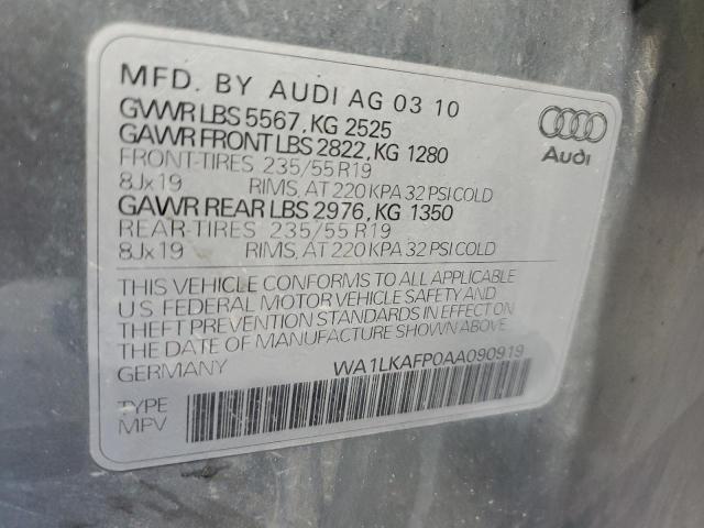 2010 Audi Q5 Premium Plus VIN: WA1LKAFP0AA090919 Lot: 54049894