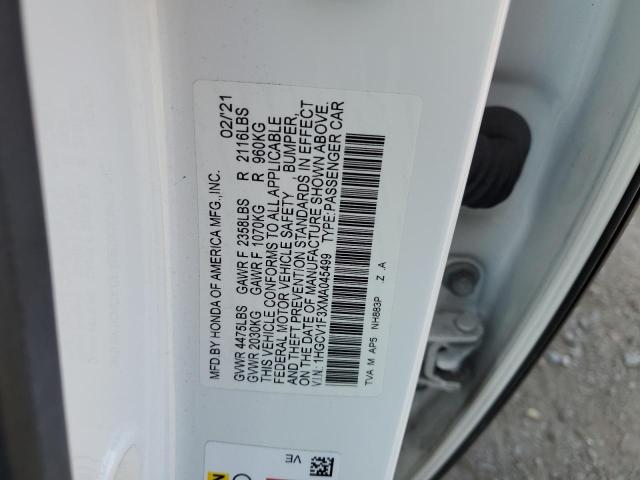 2021 Honda Accord Sport VIN: 1HGCV1F3XMA045499 Lot: 55371504