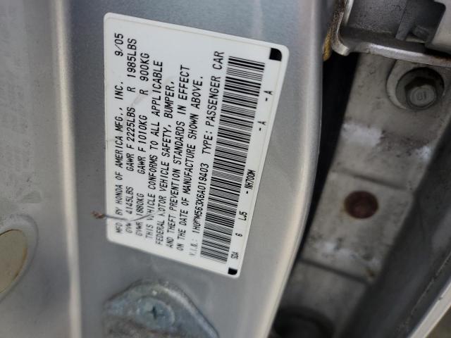 2006 Honda Accord Se VIN: 1HGCM563X6A019403 Lot: 53585794