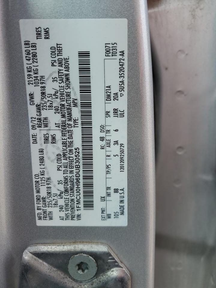 1FMCU0H96DUB30525 2013 Ford Escape Sel