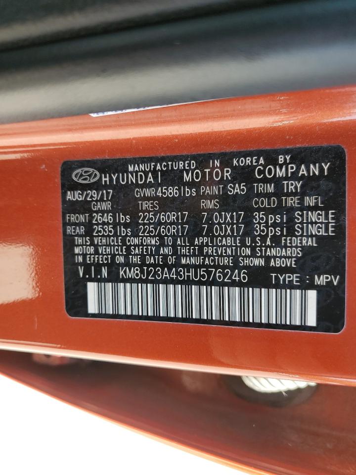 KM8J23A43HU576246 2017 Hyundai Tucson Se