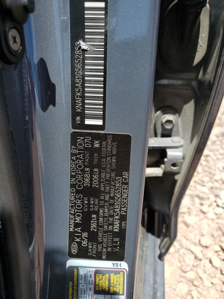 KNAFK5A81G5652853 2016 Kia Forte Lx