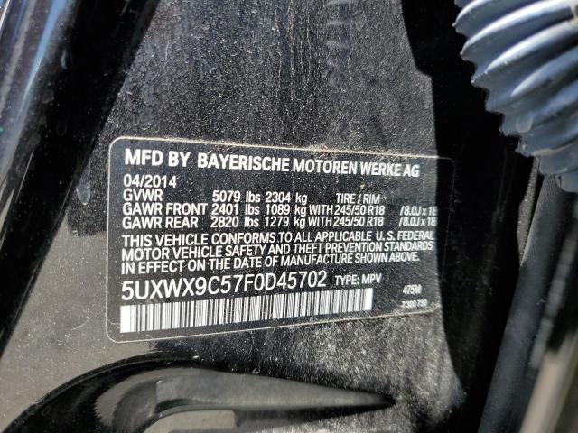 2015 BMW X3 xDrive28I VIN: 5UXWX9C57F0D45702 Lot: 56166684