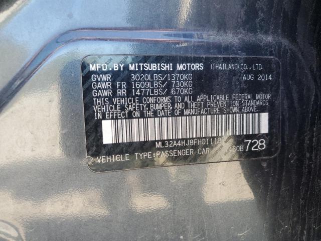 2015 Mitsubishi Mirage Es VIN: ML32A4HJ8FH011187 Lot: 52906634