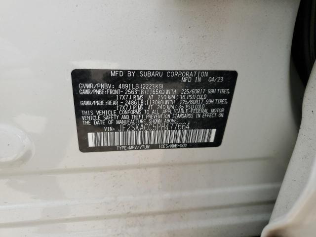 2023 SUBARU FORESTER JF2SKACC5PH477664